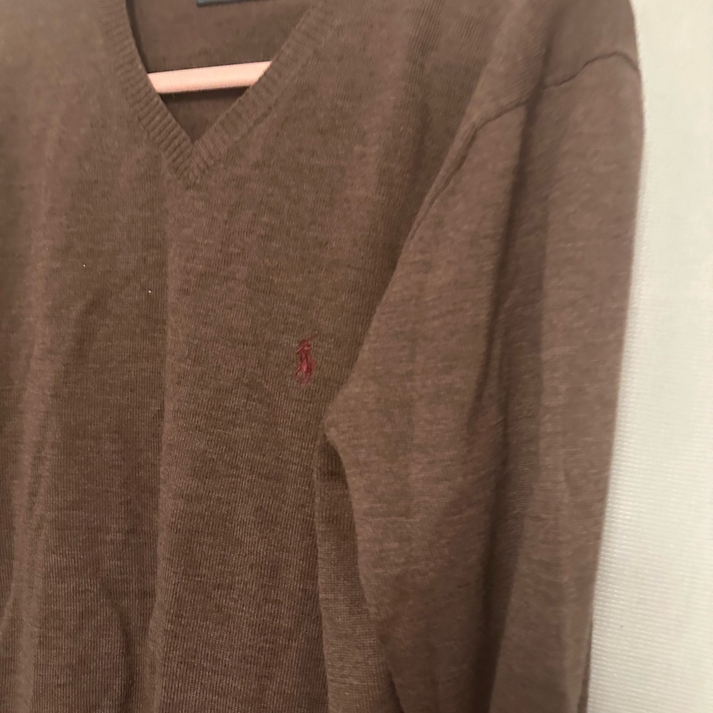 Polo Ralph Lauren Brown 100% Merino Wool Vneck Sweater Men XL
Condition 8/10 - Picture 3 of 8